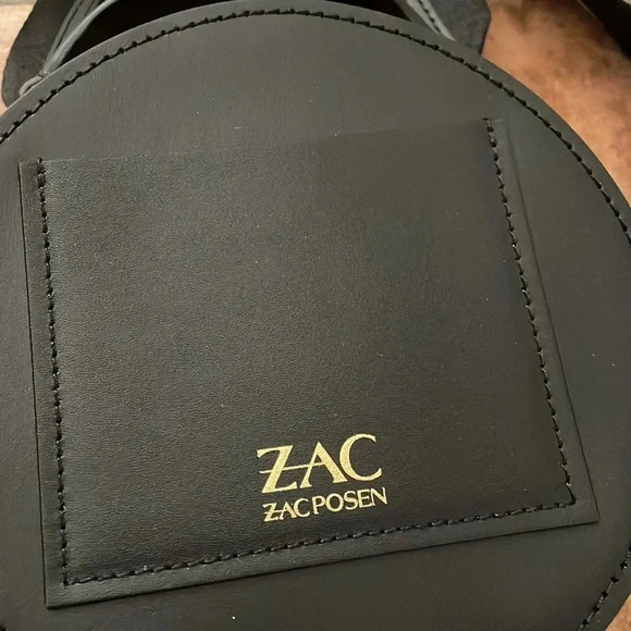 NEW ✨ ZAC POSEN Eartha Black Leather Round Top Handle Bag - Picture 10 of 13